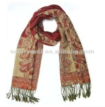 Fashion Polyester&Wool Jacquard Woven Scarf