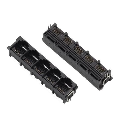 RJ11 1X5P Full Plastic with Metal legs