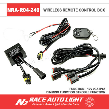 Atv 20A 240W Led Light Wireless Wiring Harness With Stroble Dimming Function