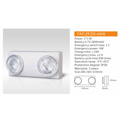 batterij back-up light armatuur