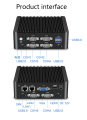 Industriële N5000 J4125 Mini PC met 6 Rs232