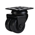 Low Gravity Plate Swivel Nylon Caster with Twin Wheels