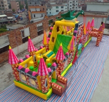 2015 new style tunnel inflatable obstacle /dinosaur ancient times inflatable challenge obstacle games