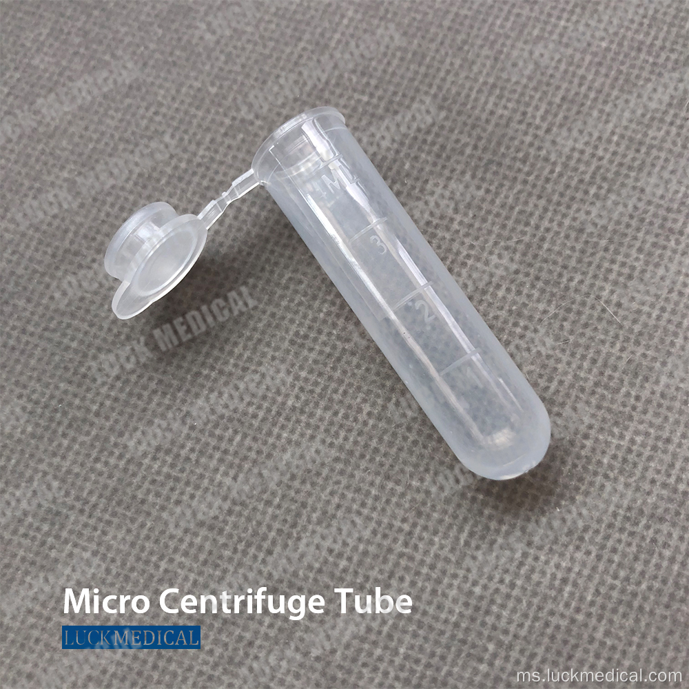 Tiub microcentrifuge steril plastik 0.5ml/1.5ml/2ml/5ml