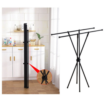 OEM Portable Space-Saving Large Capacity 2-Pole Laundry Drying Rack: Foldable Clothes Drying Laundry Rack