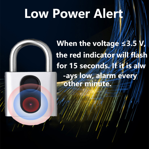 Low power waterproof fingerprint padlock