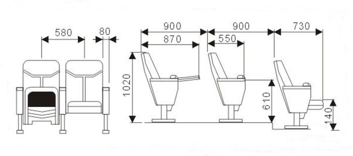 Movies Chair Church Chair Theater Seat Auditorium Chair