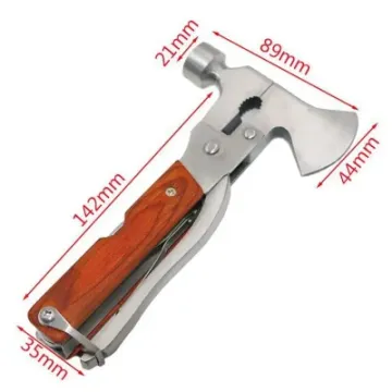 Multifunctional Pocket Camping Hammer Axe Stainless Steel Hand Tool
