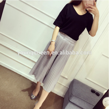 YJB31 The new Chiffon casual pants wide leg pants thin elastic waist palazzo pants women wide leg seven female