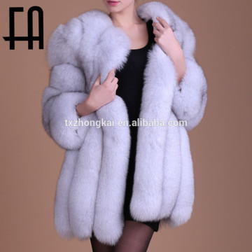 Factory direct wholesale fashion lady's fox fur coat