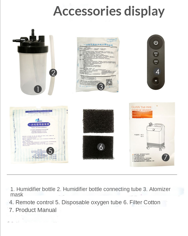 CP-501 Hospital Oxgen Concentrator Home 5L Oxigênio Concentrador de nível médico Dual Fluxo duplo