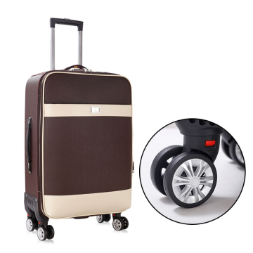 Durable PU business trolley suitcase set 20inch 28inch