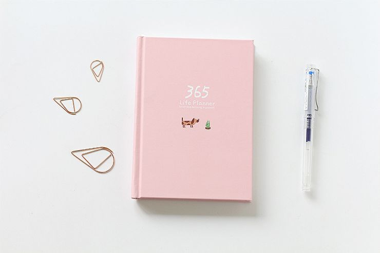 365 Planner Agenda Notebook Colorful Inner Page Illustration Yearly Daily Plan Journal Record Life Stationery Gifts