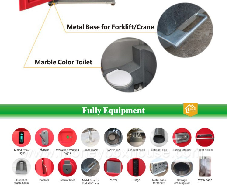 China public wc toilet cheap plastic mobile toilets prefab outdoor mobile toilet in kenya