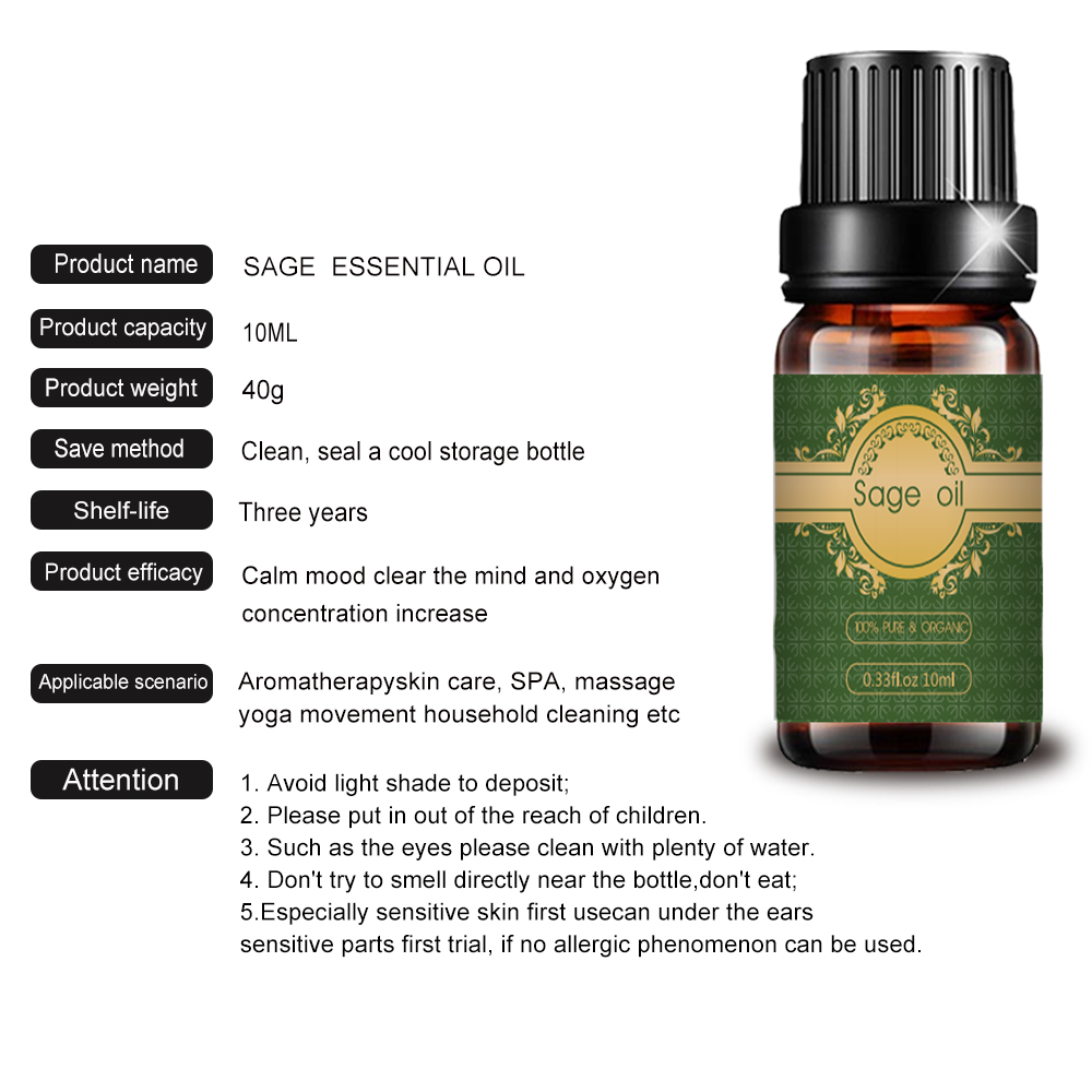 Quantity Clary Sage Essential Oil for massage diffuser