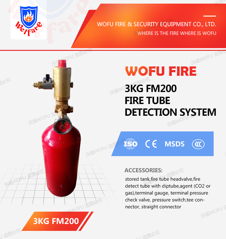 3KG FM200 fire Tube Detection system