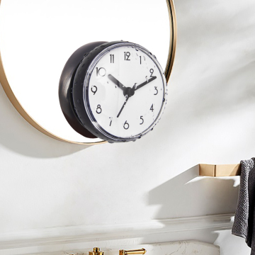 Mini Wholesale Cheap Price Waterproof Bathroom PVC Wall Clock with Suction Cup