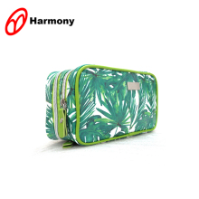 2 compartments custom print travel accessories makeup bag