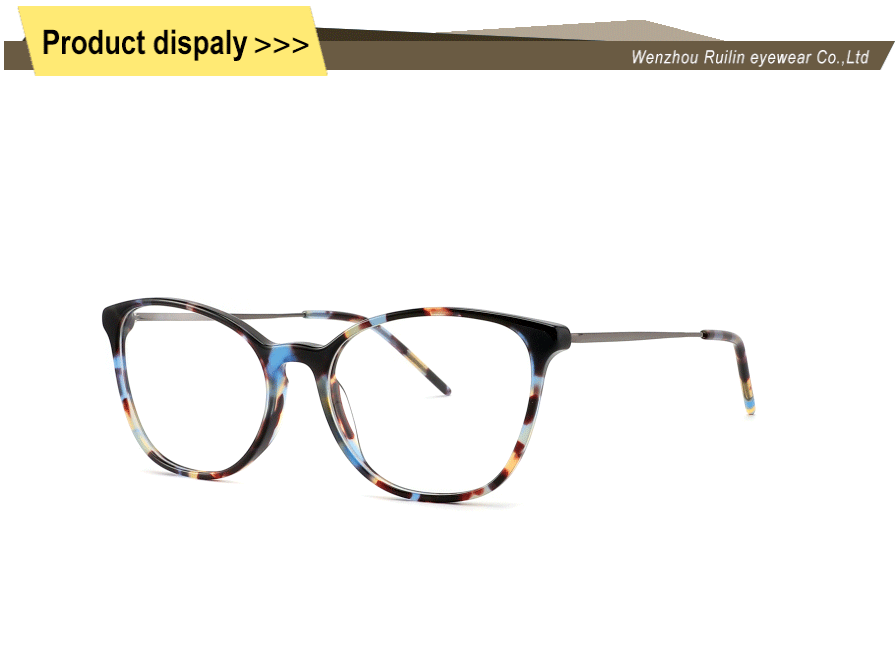 Armações de metal em acetato olho de gato Cat eye Acetate Metal Frames