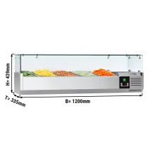 Commercial Refrigerated Salad Bar Pizza Counter with Marble Top