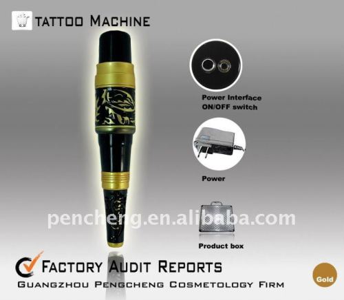 Profession Tattoo Machine Permanent Yellow dragon makeup pen