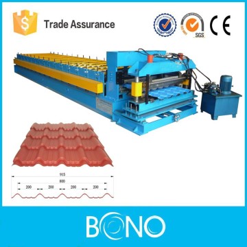 glazed color coated roof tile making machine