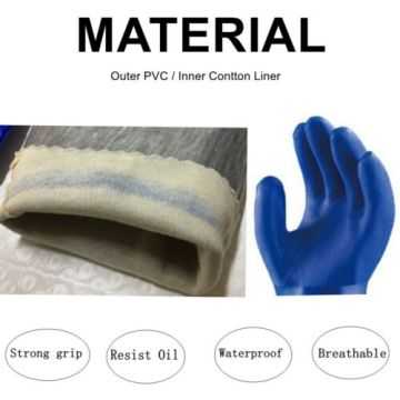 Guantes resistentes químicos de PVC de 65 cm de largo