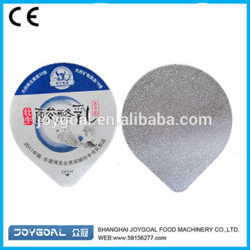 Printed embossed precut aluminum foil lids/rolls made in China for beverage&food packaging