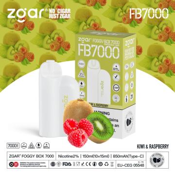 Zgar Foggy Box 7000 Wegwerpvape-Kiwi &amp; Raspberry