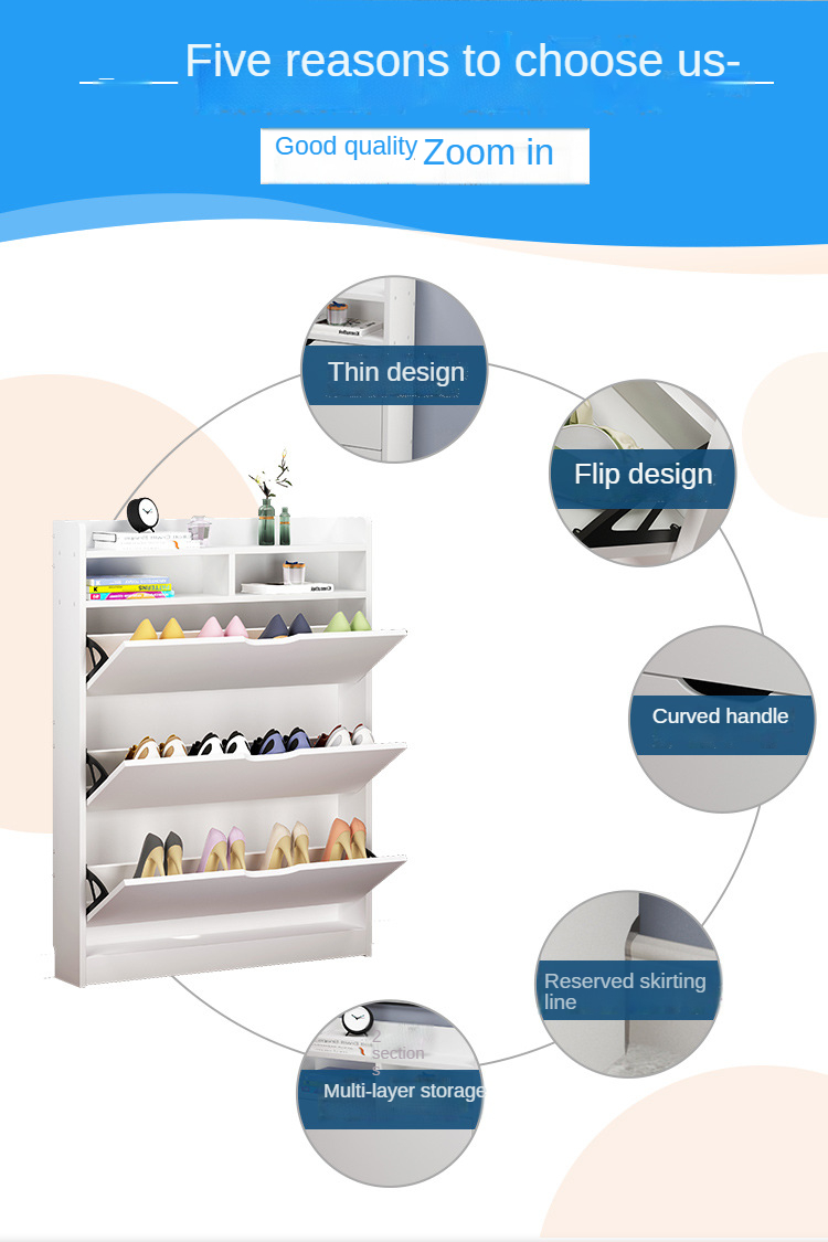Cabinet de chaussure ménagère multi-couches multiples de haute qualité 9 High Quality Multi Layer Dustproof Household Shoe Cabinet 9