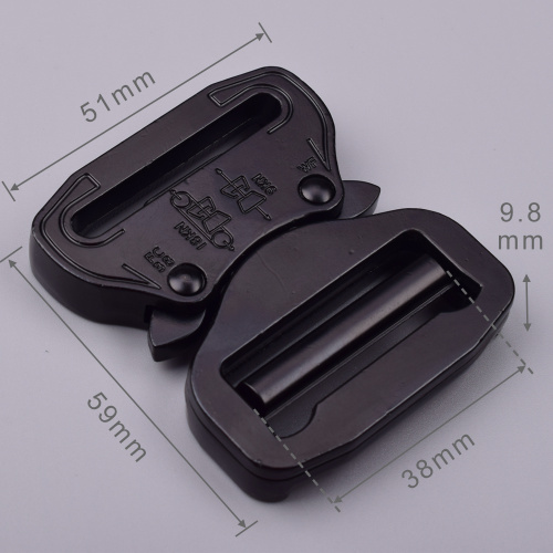 38mm Heavy Duty 300KG Steel Black Electrophoresis Tactical Cobra Belt Buckle For Military