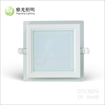 6W sqaure led panel light with glass surface Led glass panel light led glass light