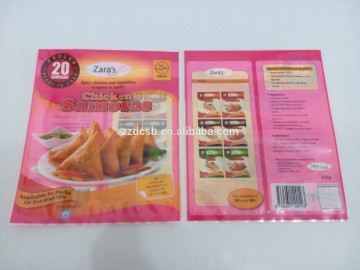 Plastic Three Sides Sealed Bag For Frozen Food