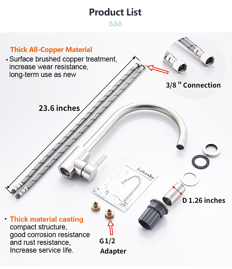 Classic Zinc Copper Luxury Sus304 Pull Out 360 Adjustable Flexible Single Handle Touchless Kitchen Faucet