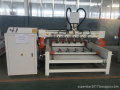 kebisingan rendah 6 kepala rotary cutting cnc router