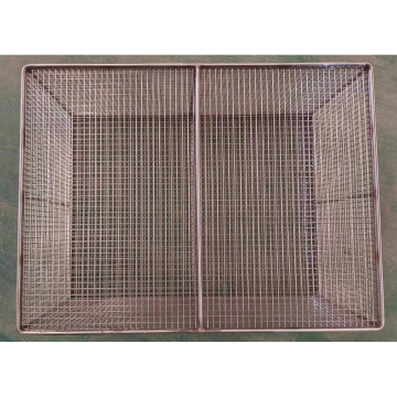 Fine Mesh Stainless Steel Wire Baskets with Locking Clip for Surgical Instruments and Endoscopes