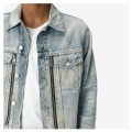 Bomber en jean personnalisé Denim pour hommes de poche lavés