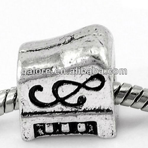 fashionable large hole metal european beads