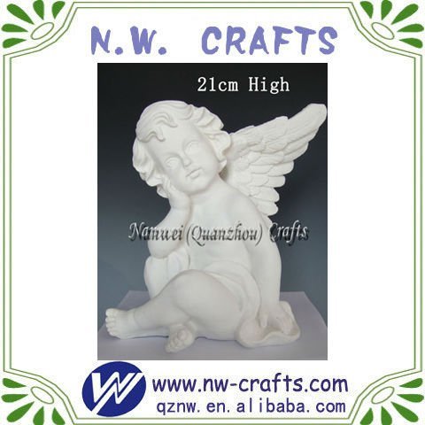 White resin christmas angel