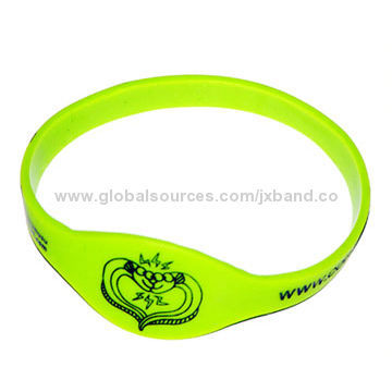 Rubber Wristband with Any Pantone PMS Colors Available, OEM Orders Welcomed