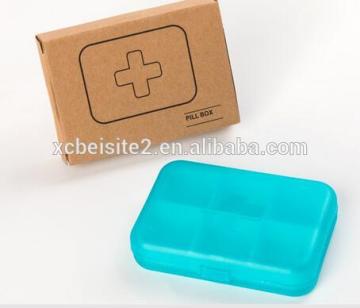 cy274 Empty Casual Cross 6 Cells pocket Pill Cases
