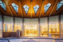 Elegant sparkly hotel chandelier art deco