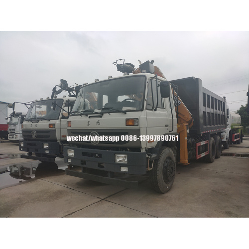 Camion à benne basculante Dongfeng avec grue articulée XCMG de 6,3 tonnes