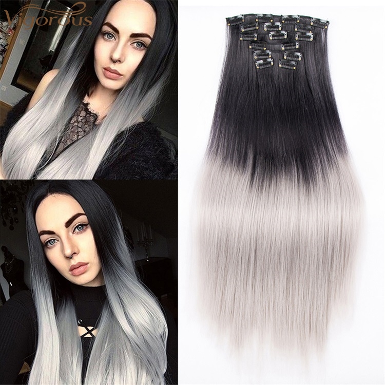 Vigorous Clip in Hair Extensions Drawstring Ponytail With Clip In Synthetic Hair Extension Women Hairpiece Straight Wrap