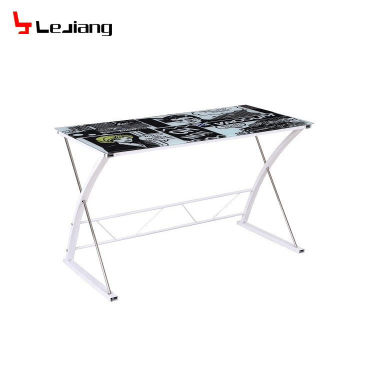 china manufacture high quality tempered glass computer desk table