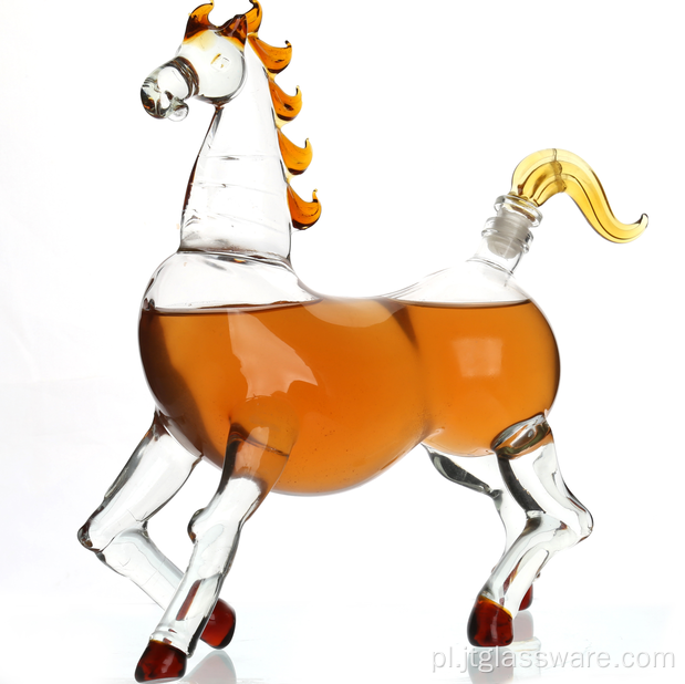 Niestandardowy kształt konia Whisky Liquor &amp; Spirit Decanter