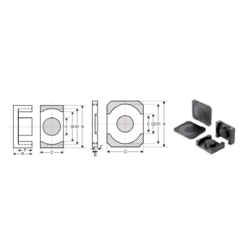 Pour transformateur noyau de ferrite magnétique de type Mn-Zn