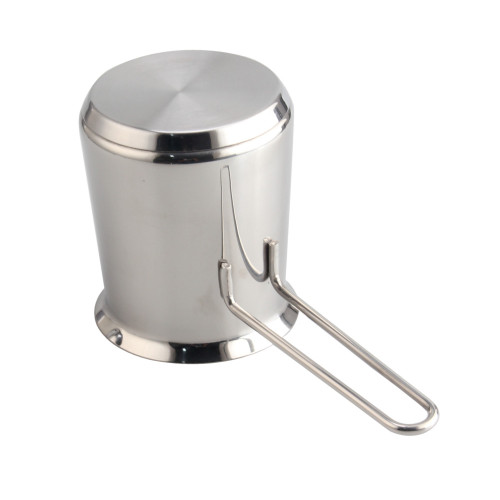 Double Bottom Stainless Steel Milk Jug with Handle