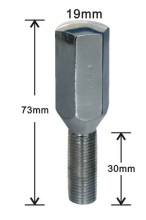 19mm hex heat treated lug bolts