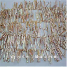 16" Pink 5*18mm Loose Biwa Pearls Strands